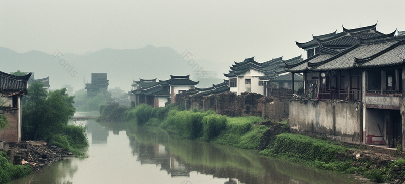壮丽水边古代建筑古城古镇景,高清,摄影图,摄影图片,图片大全,摄影图免费下载
